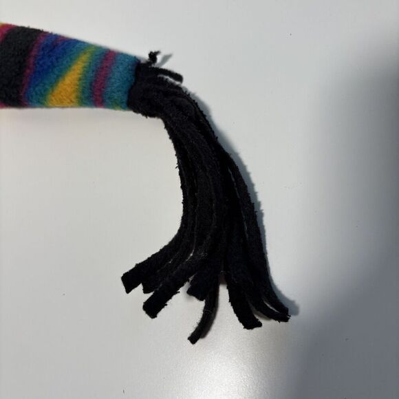 VTG 90s Kids Long Jester Stocking Ski Hat Geometric Aztec USA Made Retro Bright - Picture 4 of 5